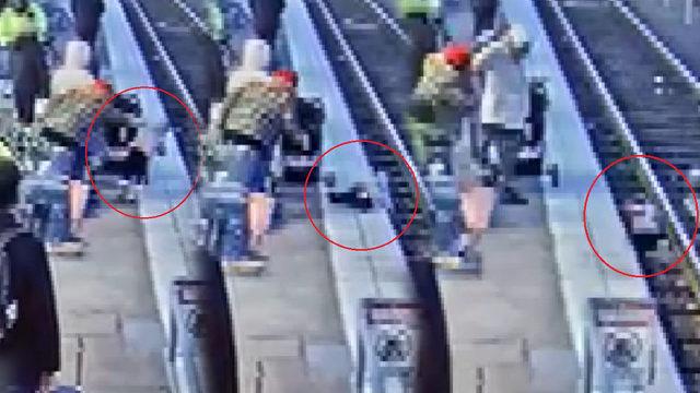 ABD’de kan donduran görüntüler! 3 yaşındaki çocuğu tren raylarına iten kadın gözaltında
