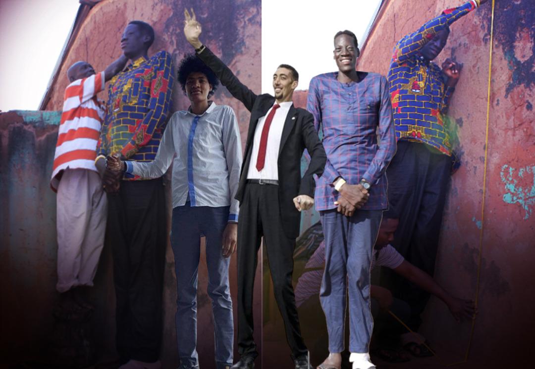 Uzun adamların savaşı! &ldquo;D&uuml;nyanın en uzun adamı&rdquo; Sultan K&ouml;sen&rsquo;e Ganalı rakibi meydan okudu... &ldquo;Hodri meydan&rdquo;