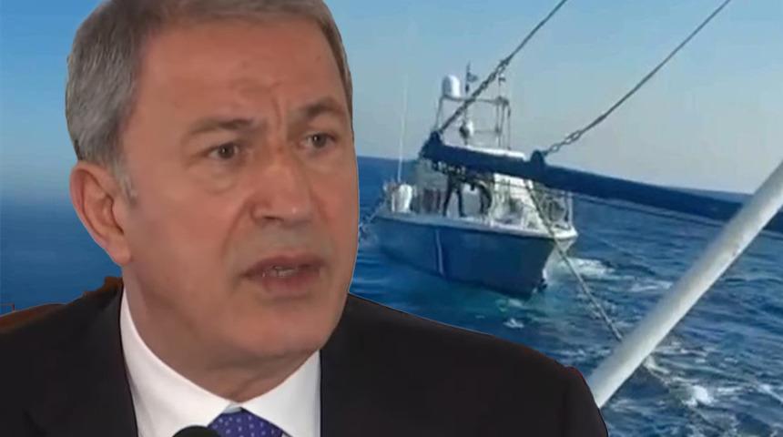 Son dakika: Bakan Akar "Aklınızı başınıza alın" diyerek uyardı! Yunanistan'a sert tepki: Daha dün balıkçılarımıza ateş ettiler...