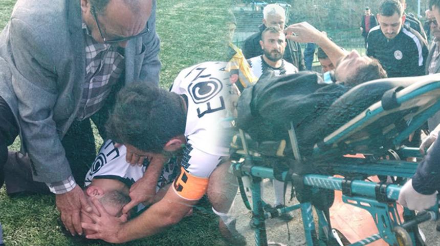 Yeşil sahada ölüm kalım savaşı! Kaleciyle çarpıştı, dili boğazına kaçtı! Korku dolu anlar...