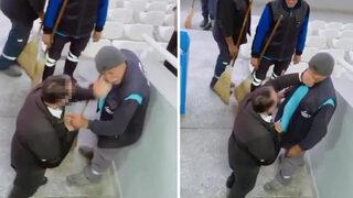 Temizlik görevlisine tokatlı saldırı! Sosyal medya bu olayı konuşuyor