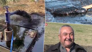 Salihli’de petrol heyecanı! Su bulmak için sondaj yaptı, çıkan sıvı herkesi şaşırttı! Hemen numune alındı…