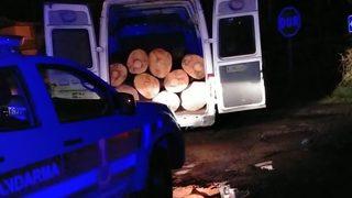 Samsun'da ehliyetsiz sürücünün aracında kaçak kesilmiş 5 ton odun ele geçirildi