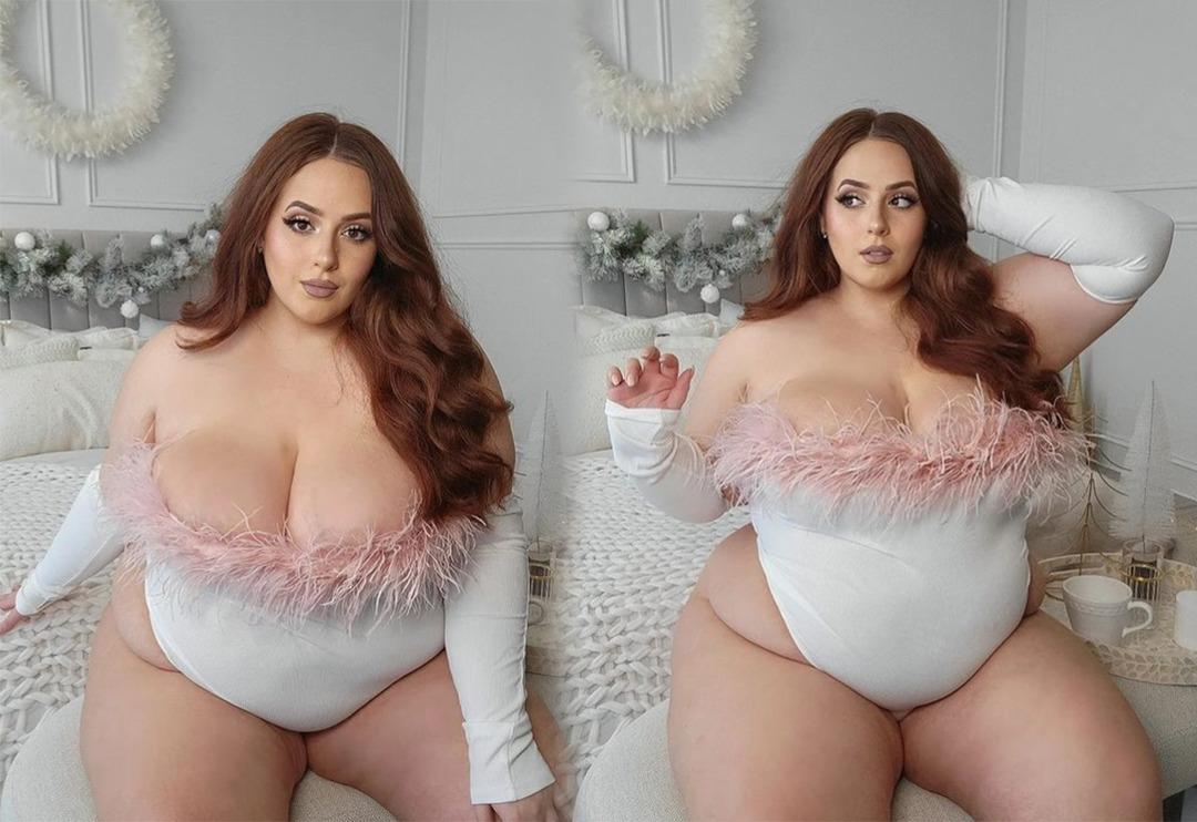 B&uuml;y&uuml;k beden model Olivia Messina i&ccedil; &ccedil;amaşırı takımıyla poz verdi! &ldquo;Seksi i&ccedil; &ccedil;amaşırlarım kendimi sevmemi sağladı&rdquo;