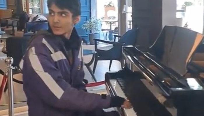 Genç kuryenin piyano performansı sosyal medyada gündem oldu