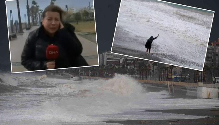 Canlı yayında muhabirin zor anları! Ayakta duramadı... 