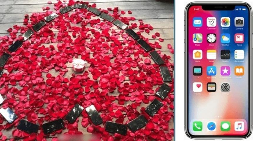 iPhone X&rsquo;lerle evlilik teklif etti