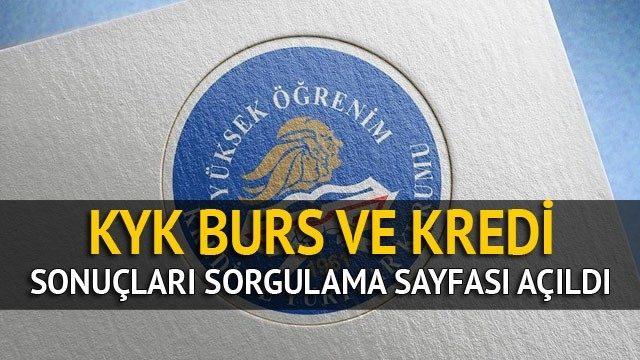 KYK kredi / burs sonuçları sorgulama sayfası açıldı! Tıkla kredi veya burs sonucuna bak!