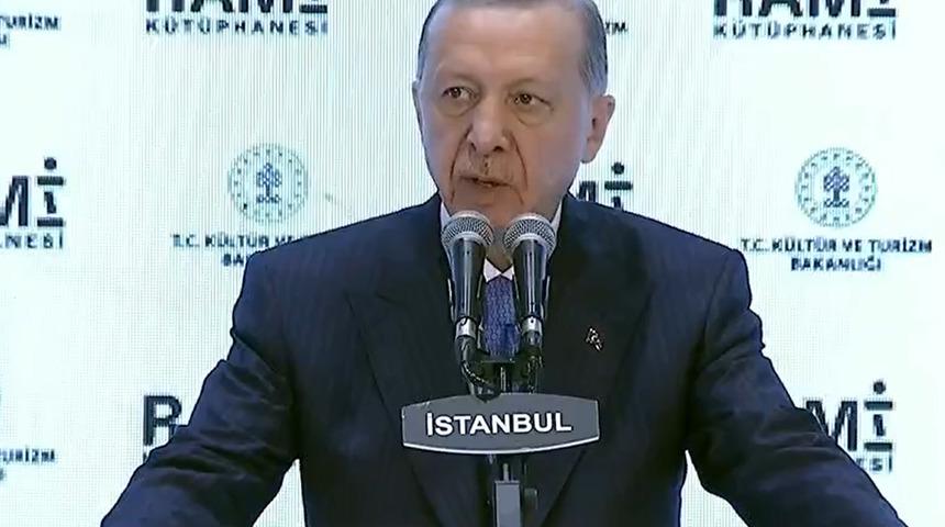 Son dakika: "Dünyanın dört bir yanından ithal edeceğiz" diyerek açıkladı! Erdoğan'dan Rami Kütüphanesi açılışında 'kitap' mesajı