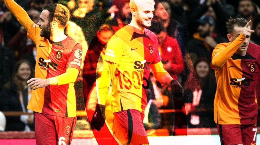 Galatasaray üst üste 8. lig maçını kazandı! Mata'nın yıldızlaştığı maçta sarı-kırmızılılar Hatayspor'u 4-0 gibi rahat bir skorla geçti!