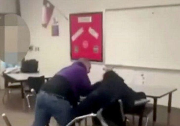 Sınıfta kaos! Öğretmen öğrenciyi önce sıraların üzerinde sürükledi ardından ise duvara yapıştırıp boğazını sıktı G3
