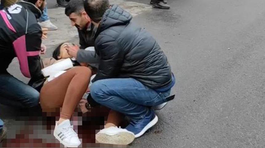 Genç kadın sokak ortasında dehşeti yaşadı! Takip eden erkek tarafından bıçaklandı