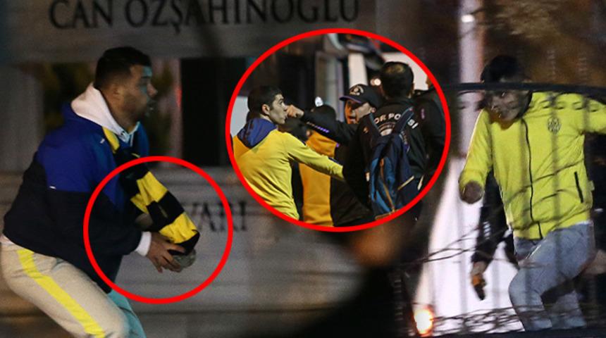 Taşlar atıldı, araçlar zarar gördü! Adana Demirspor - Ankaragücü maçı sonrasında büyük olay! Polis güçlükle önledi...