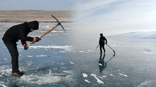 Burası Alaska değil Ardahan! Eksi 20 derecede saatlerce uğraşıyorlar