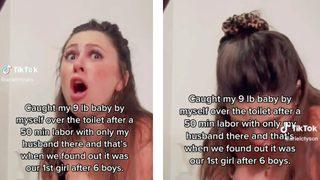 Tuvalette yaptığı doğumunu paylaştı! Kocası eleştiri yağmuruna tutuldu... Milyonlarca kişi izledi