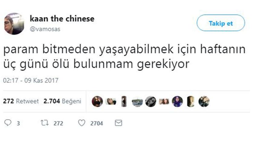 Ay sonu bazen &uuml;&ccedil; hafta s&uuml;rer... Twitter kullanıcılarından a&ccedil;lık ve sefaletle dolu ay sonu tweetleri