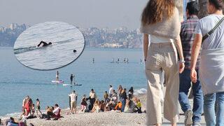 22 Ocak'ta bahar havası! Antalya'da tatilci ve turist akını...  Güneşi gören sahile koştu