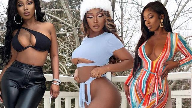 Sosyal medya fenomeni Brittany Belle’in kar pozları ateş bastırdı! Bluzundan göğüsleri resmen taştı