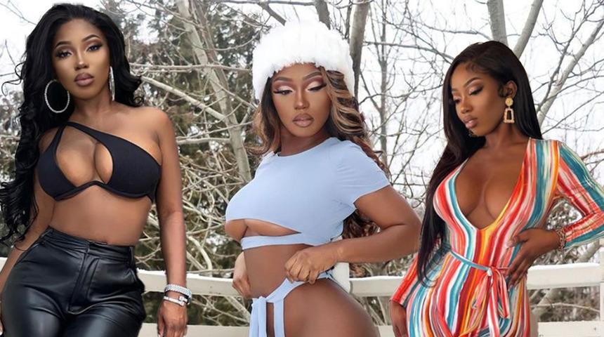 Sosyal medya fenomeni Brittany Belle’in kar pozları ateş bastırdı! Bluzundan göğüsleri resmen taştı