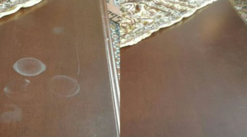 Ahşaptaki sıcaklık lekelerini anında ge&ccedil;iriyor! Mobilyalarınızı yeni gibi yapacak