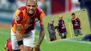 Galatasaray'ın eski yıldızı Felipe Melo antrenmana oğluyla çıktı!