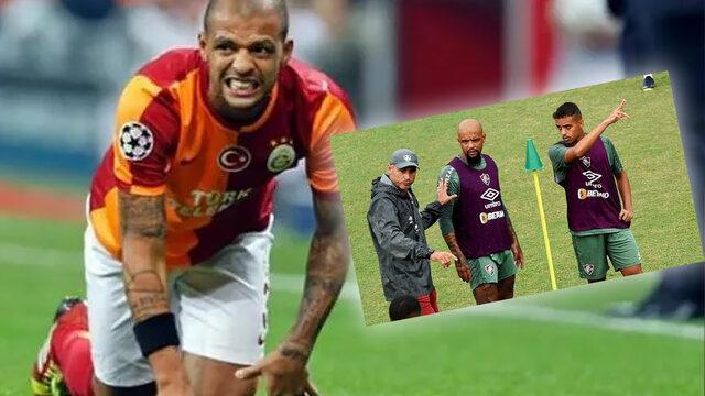 Galatasaray'ın eski yıldızı Felipe Melo antrenmana oğluyla çıktı!