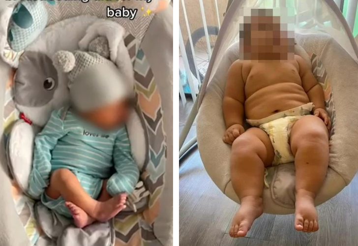 7 aylık bebeği 3 yaş kıyafetlerini giyiyor! Bebeğinin kilo alma nedeni...