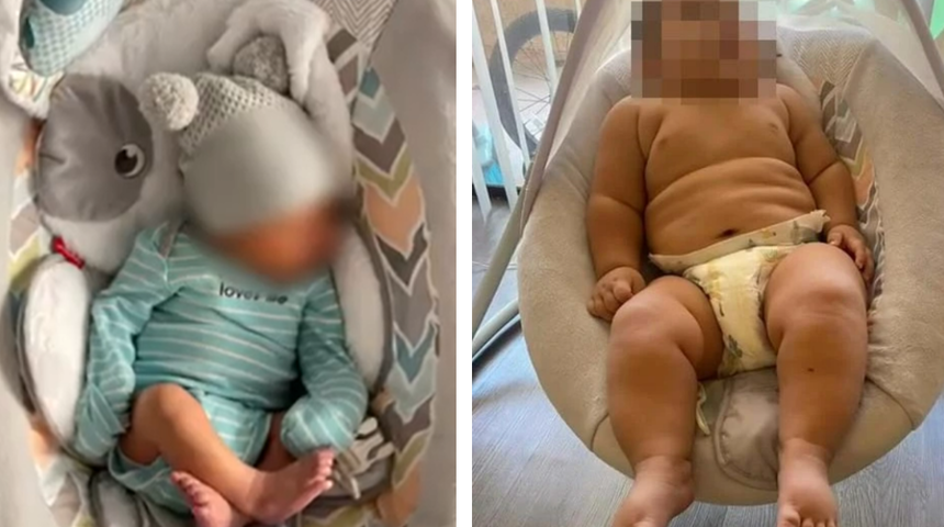 7 aylık bebeği 3 yaş kıyafetlerini giyiyor! Bebeğinin kilo alma nedeni...