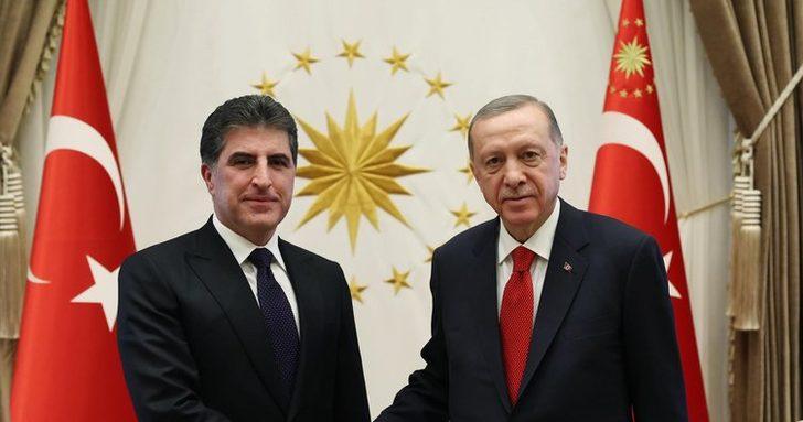 Cumhurbaşkanı Erdoğan, IKBY Başkanı Barzani ile görüştü