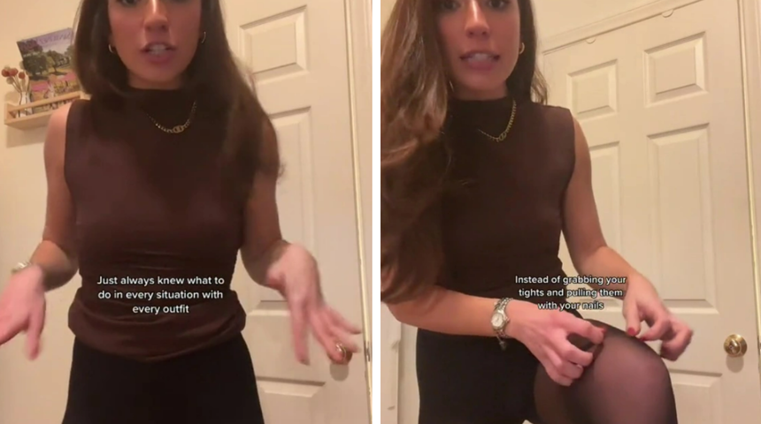 Tamamen yanlış giyiyormuşuz! K&uuml;lotlu &ccedil;orabın ka&ccedil;maması i&ccedil;in yapılması gereken basit t&uuml;yo