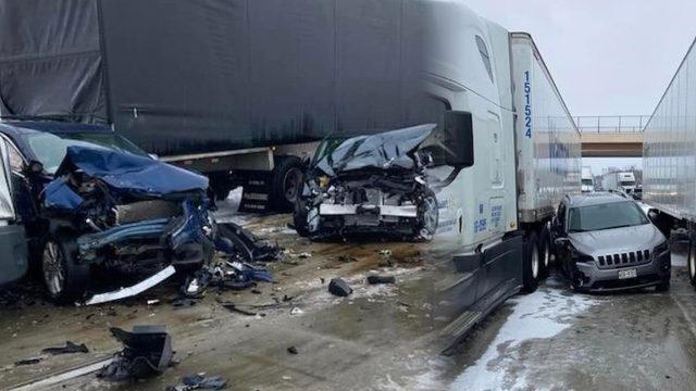 ABD'de zincirleme trafik kazası! 85 araç birbirine girdi