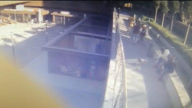 Parkta gördüğü köpeği önce sevdi sonra çaldı! O anlar böyle görüntülendi