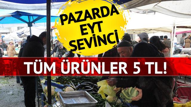 Tüm ürünlerini 5 TL yaptı! 'EYT'den emekli oldum' sevinci alışveriş yapan vatandaşa da yaradı
