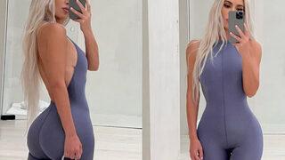 Kim Kardashian'ın Markası Skims'in ürettiği iç çamaşırı takımı şoke etti! Üzerinde minicik kaldı