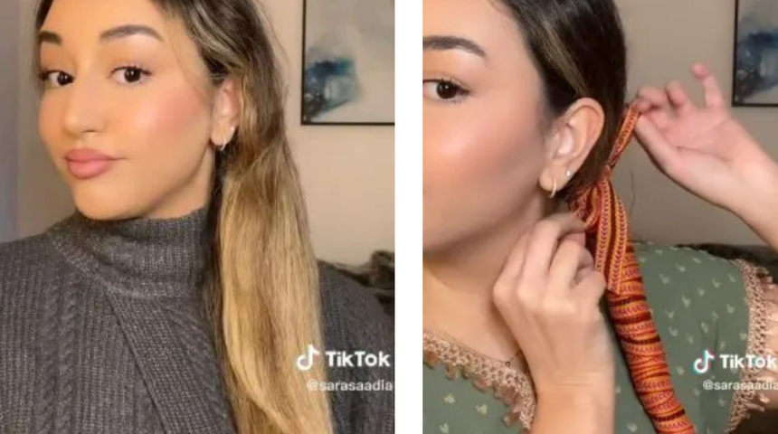 Düzleştirici kullanmadan saçlarını ısısız düzeltmenin yolunu adım adım paylaştı