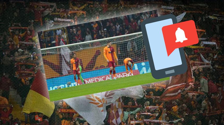 Galatasaray Ümraniyespor maçı oynanırken taraftarlara gelen o bildirim ortalığı karıştırdı!