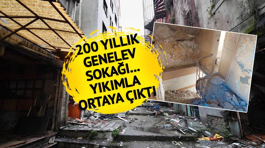 Yıkım sonrası ortaya çıktı! 200 yıllık genelev sokağında değişim... 'Aslına uygun şekilde...'
