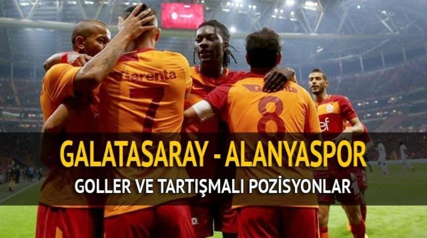 Galatasaray Alanyaspor ma&ccedil; &ouml;zeti, golleri ve tartışmalı pozisyonlar derbi &ouml;ncesi puan farkı 6 oldu! 