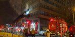 Şişli’de 8 katlı boş binanın 2’nci katı alev alev yandı