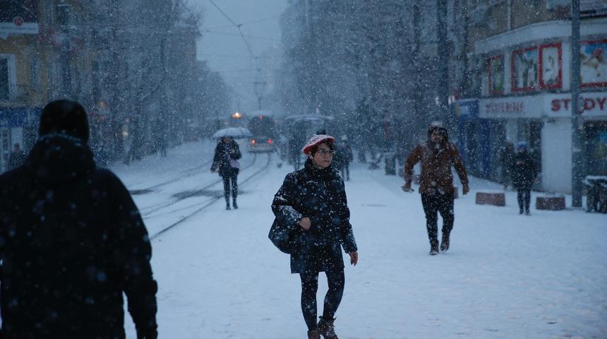 Eskişehir'de kar ve soğuk hava etkili oluyor