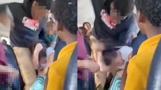 Okul servisinden skandal görüntüler! 9 yaşındaki kız öğrenci iki erkek öğrenci tarafından dövüldü