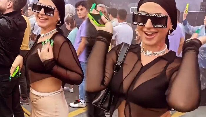 Kıyafeti olay oldu! Gerçek bambaşka çıktı