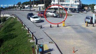 Silahlı saldırganı otomobille çarparak öldürdü! O anlar kamerada