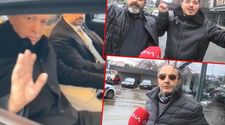 Cumhurbaşkanı Erdoğan aracını durdurup vatandaşlarla sohbet etti
