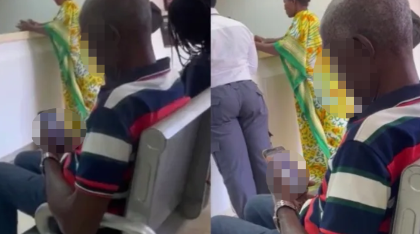 Bir gören bir daha baktı! Bankada sıra beklemekten sıkılan adam telefonundan yetişkin filmi izledi