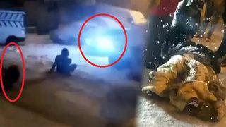 Yer: Ankara! Kar keyfi faciayla sonuçlandı, otomobilin altına girdiler