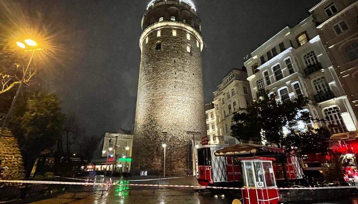 Şiddetli fırtına Galata Kulesi'ni de vurdu! Bölge güvenlik çemberine alındı