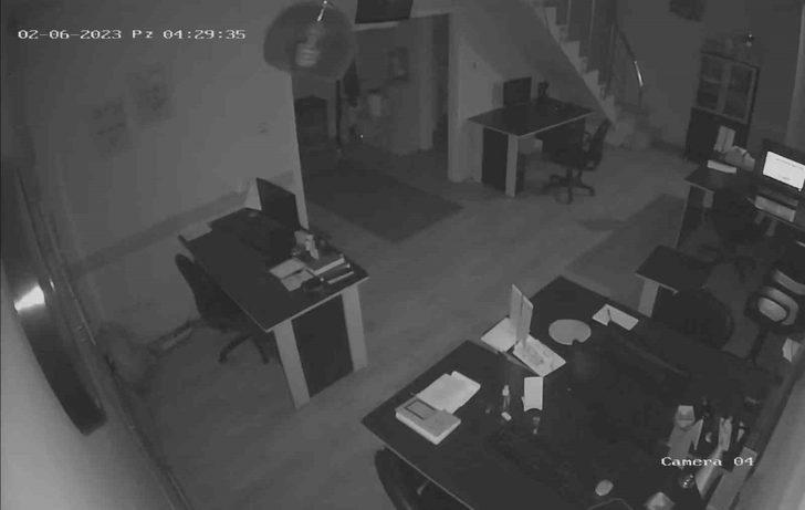 Kayseri’de korkutan deprem güvenlik kameralarına yansıdı