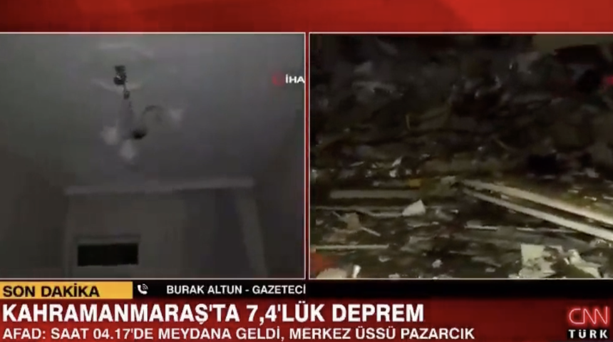 Gazetecinin zor anı! Canlı yayında depremin yarattığı yıkımı anlatırken gözyaşlarını tutamadı: "Malatya komple yıkıldı"