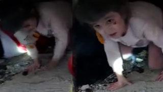 SON DAKİKA | Kahramanmaraş'taki deprem sonrası sevindiren görüntü! Saatler sonra enkaz altından emekleyerek çıktı